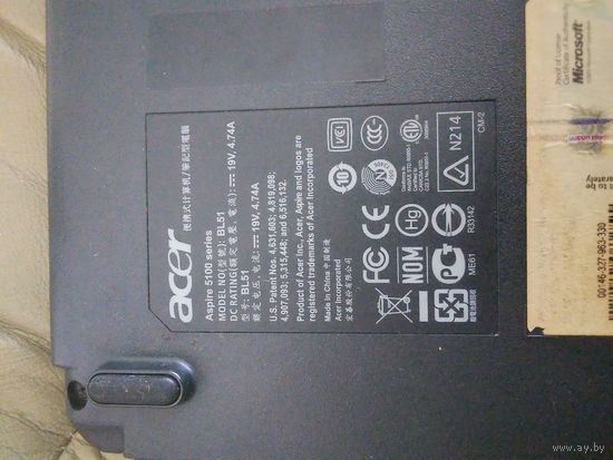 Ноутбук Acer 5100 + 1Gb RAM.Самовывоз из Сеницы (рядом с Минском)