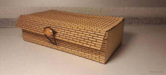 Шкатулка бамбук с застежкой
