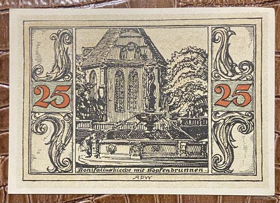 Нодгельд 25 пфеннигов 1921 год. Арнштадт. Веймарская республика