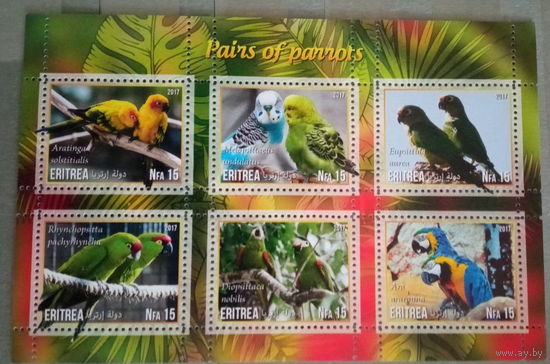 СЕРИЯ Блоков птицы   фауна  MNH