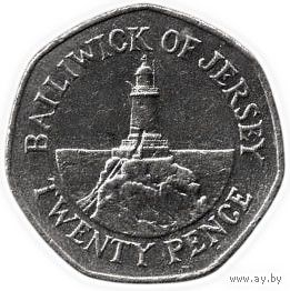 Бейливик Джерси. 20 пенсов (пенни) 2002.