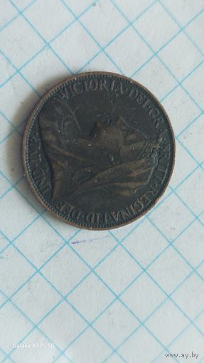 1 фартинг 1897 год