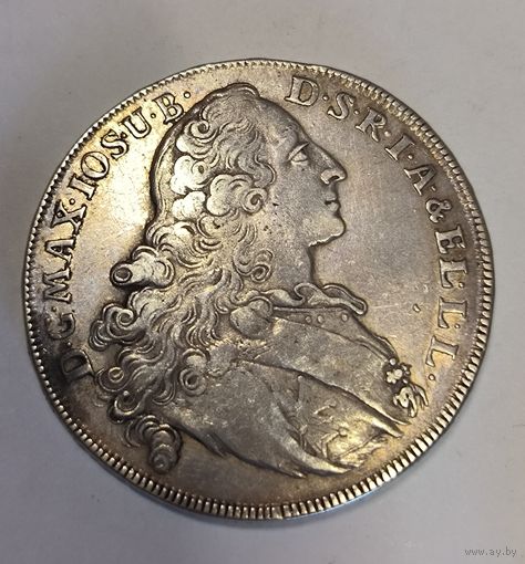 С рубля без мц! 1 талер 1768 Бавария патрона детализация! Рельефный!
