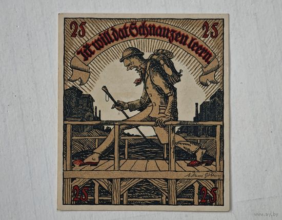 1921 год 25 пфеннигов  Германия