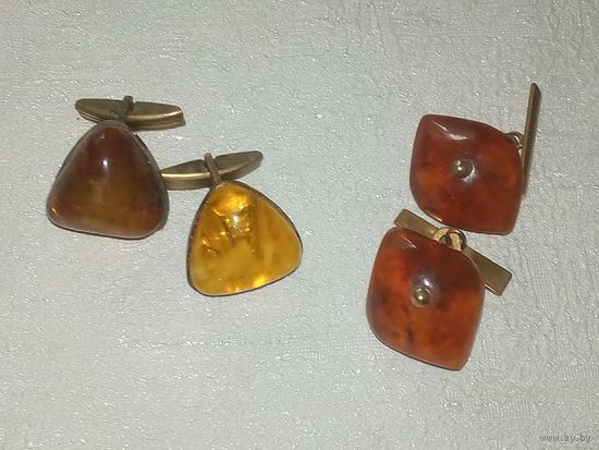 Запонки янтарные янтарь СССР