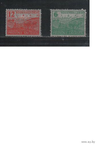 Германия-1946,(Мих.90-91) *  , Земельная реформа, Советская зона оккупации, Саксония(полная серия)
