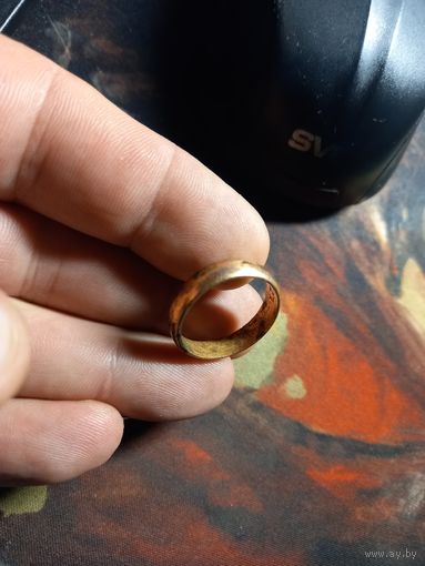 Кольцо старое позолота клейма DOUBLE JS 21 (1921 г.?)