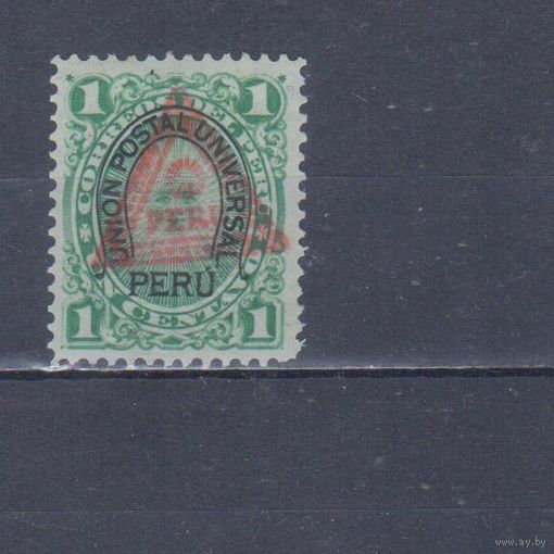 [2111] Перу 1883. Солнце. Двойная надпечатка. MNH