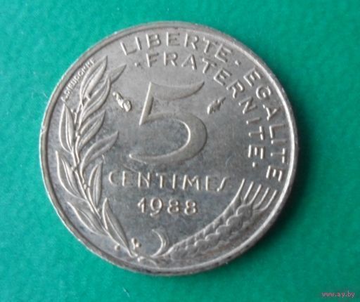 5 сантим Франция 1988 г.в.