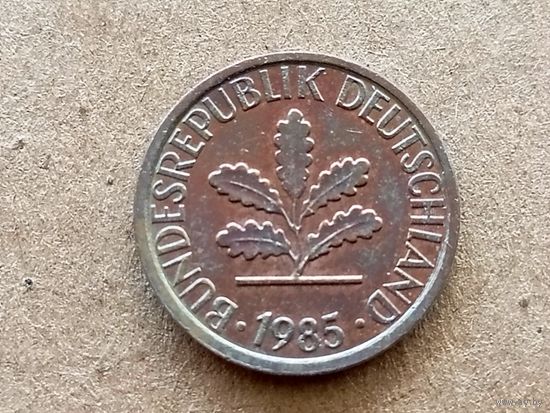 ФРГ 1 пфенниг, 1985"J" (К-U-)