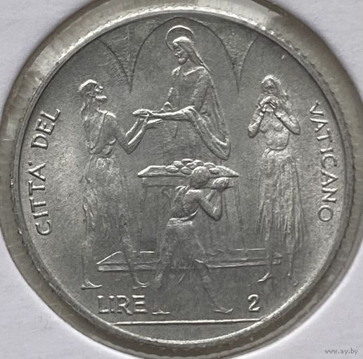 Ватикан 2 лиры 1968 г. В холдере