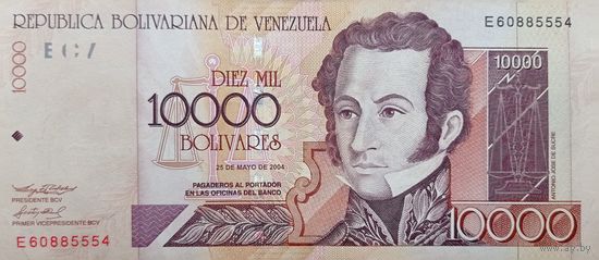 Werty71 Венесуэла 10000 боливаров 2004  банкнота