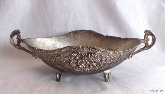 Конфетница Фруктовница Ладья Серебрение 09