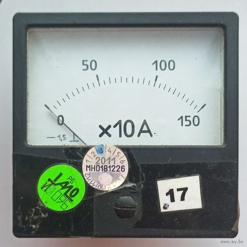 М42300. Амперметр 150 x10. 1500 A. 8 х 8 см