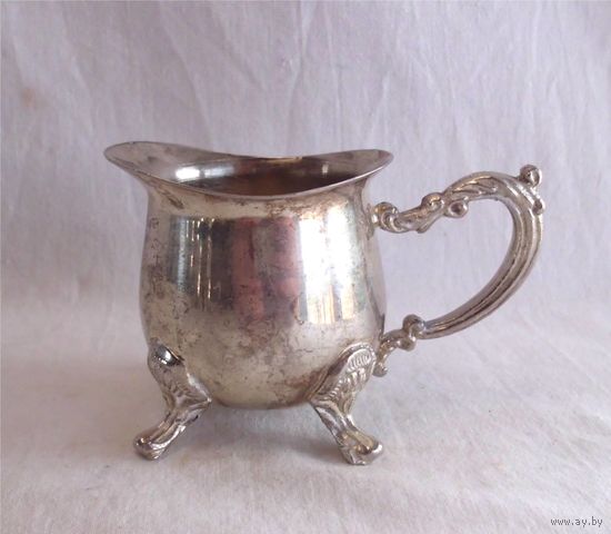 Сливочник Молочник Эгоист Сольница Солонка Серебрение Англия 02