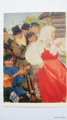 1952. Пластов. "Мороз, Красный нос" Некрасова