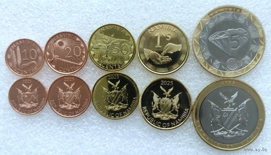 Намибия, набор монет регулярного чекана 2025 года
