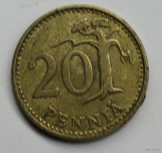 Финляндия, 20 пенни, 1965 год