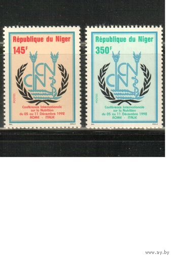 Нигер-1992 (Мих.1155-1156) ** , Международная конференция (полная серия)