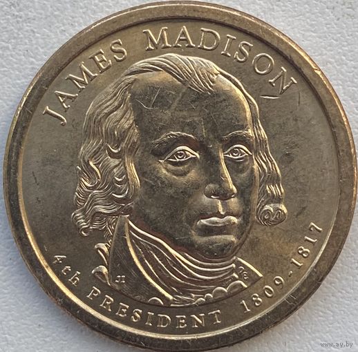 США 1 доллар 2007 г. Джеймс Мэдисон. 4-й президент США