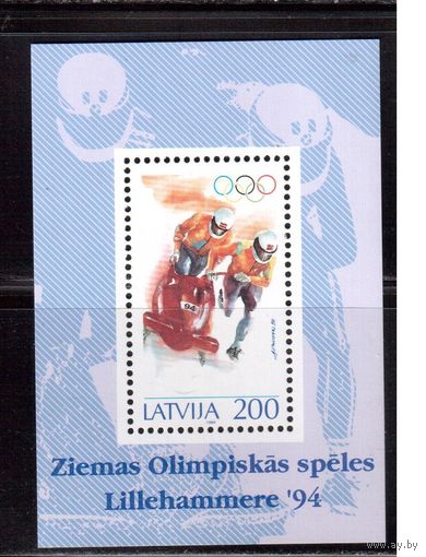 Латвия-1994 (Мих.Бл.4)  ** , Спорт, ОИ-1994