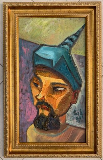 Акулов В.И. ДСП, масло. Размер 43х69 см . 2009 г.