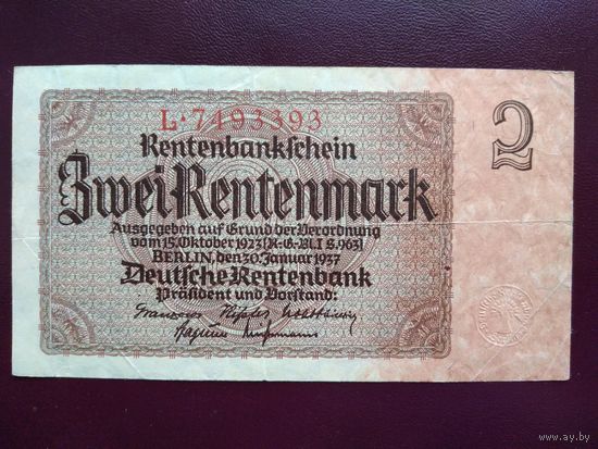 Германия 2 марки 1937