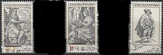 Марки Чехословакия 1982. Музыканты.  3 марки из серии.