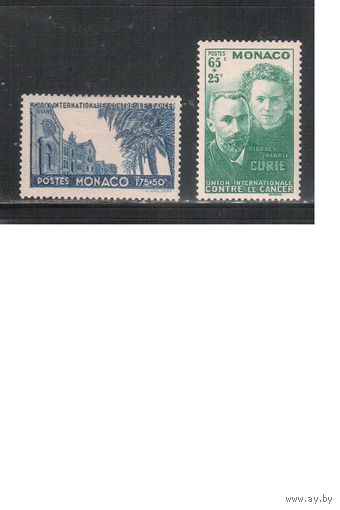 Монако-1938(Мих.187-188)   *   ,  Пьер и  Мария Кюри  (полная серия)