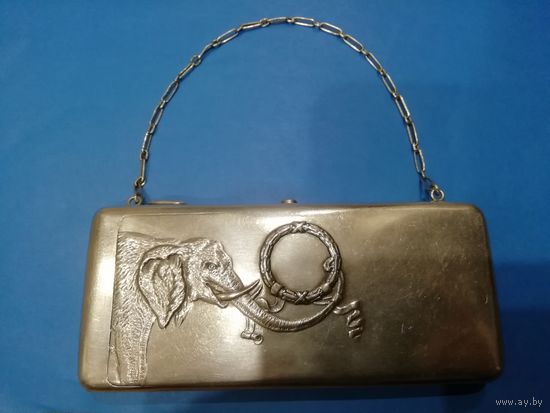 Серебряная сумка- клатч. Серебро 84 проба Царизм и Серебряный портсигар 875проба