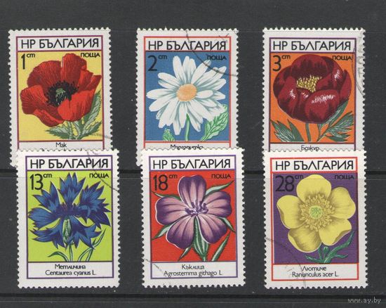 Марки Болгарии. Цветы. 1973г.