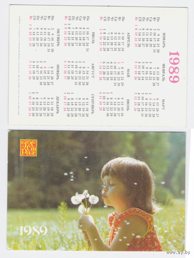 Календарь Госстрах (дети) 1989