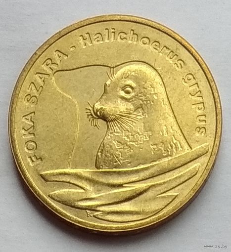 Польша 2 злотых 2007 г. Длинномордый тюлень