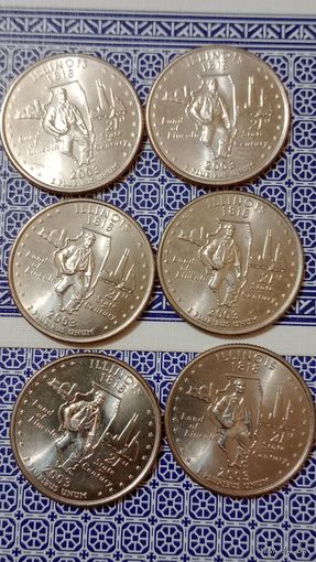 США картер,25 центов 2003 D Иллинойс unc.