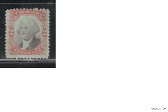 США-1874(Скотт. R151) ,* (без клея) , REVENUE, Налоговые марки, Президенты, Вашингтон, зел. бумага