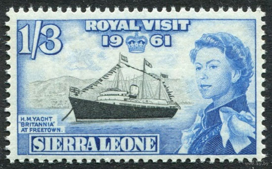 Сьерра Леоне 1961 ** Яхта Ее Величества Королевы Елизаветы II "Britannia",последнее судно британского монарха, Королевский визит
