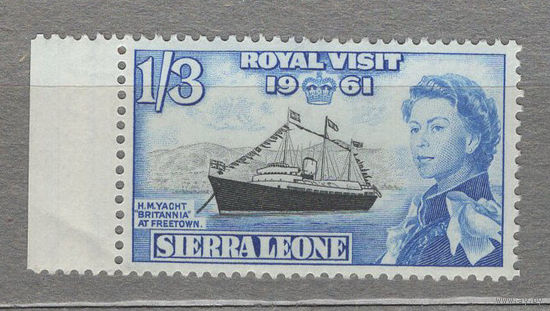 Сьерра Леоне 1961** Яхта Ее Величества Королевы Елизаветы II "Britannia" - последнее судно британского монарха, Королевский визит