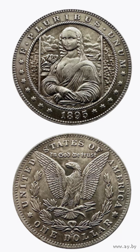 Сувенирная монета 1 доллар 1895 Мона Лиза