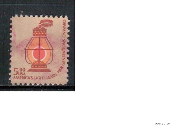 США-1979, (Мих.1393) , гаш. , Стандарт, "Американа", Лампа (одиночка),(3)