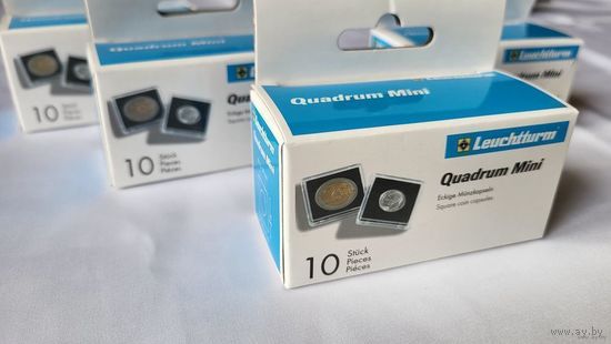 ТОРГ! Капсулы для монет Leuchtturm Quadrum Mini 23 мм * 10 штук! Целая упаковка! Германия, Лёйхтурм, Leuchtturm! ВОЗМОЖЕН ОБМЕН!