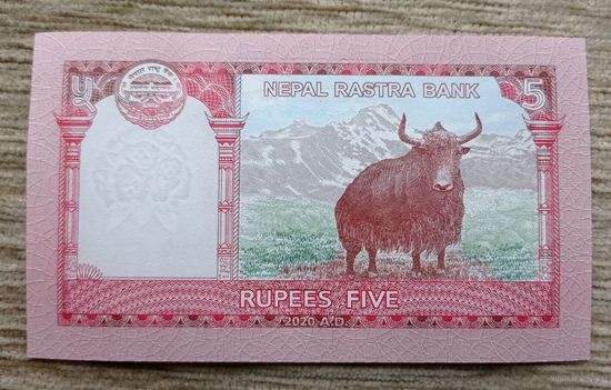 Werty71 Непал 5 рупий 2020 UNC банкнота