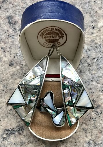 Серьги и кольцо комплект