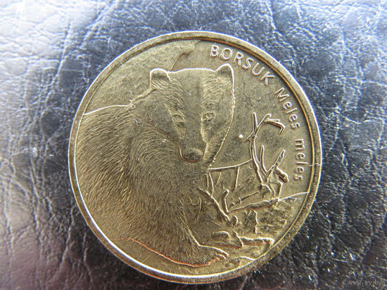 Польша.2 злотых, 2011 Барсук. С 20 копеек. Распродажа коллекции. Смотрите другие лоты.