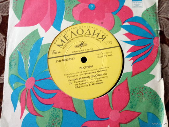 Виниловая пластинка. Миньон. 7"