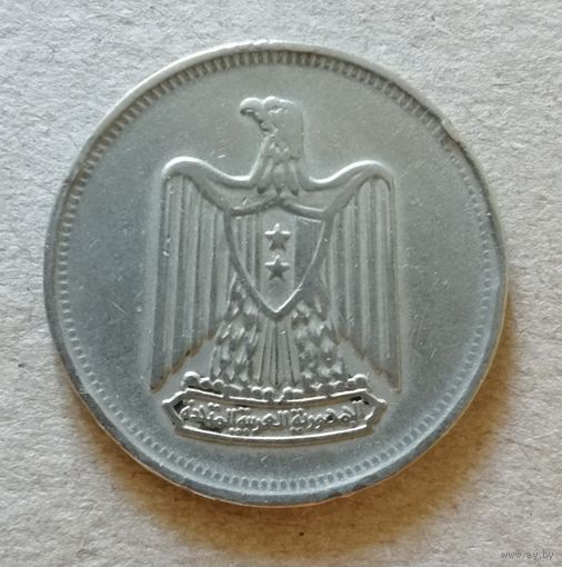 Египет 5 пиастров, 1967 г., KM# 412  ю