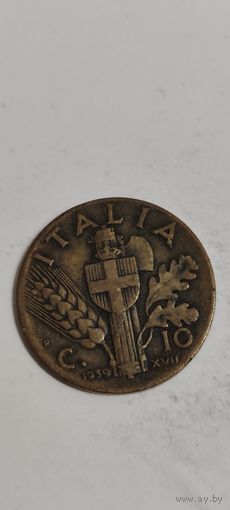 Италия 10 чентезимо 1939