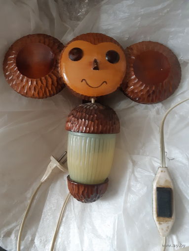 Светильник Чебурашка 1987 год, ценник. РЕДКОСТЬ.