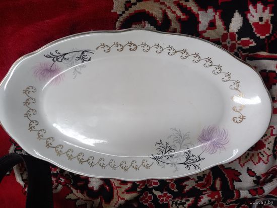 Большое Блюдо Тарелка Фарфор Рига СССР