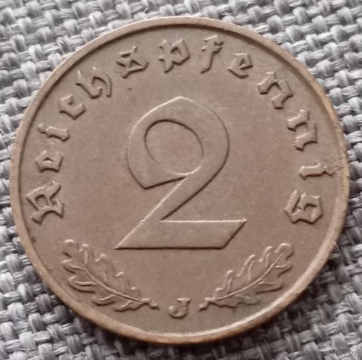 2 рейхспфеннига 1938 J