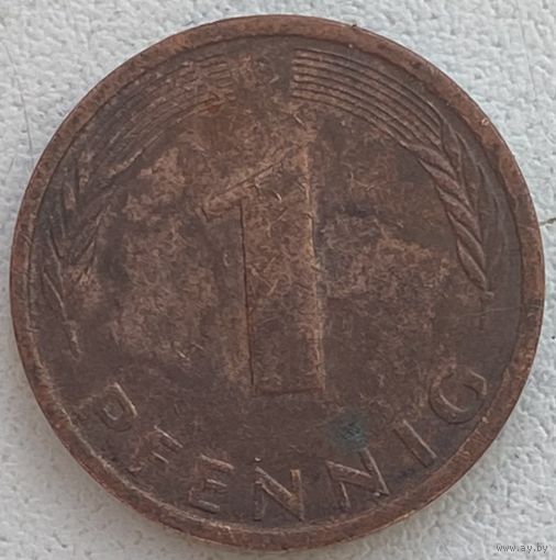 Германия 1 пфенниг 1990 г. D